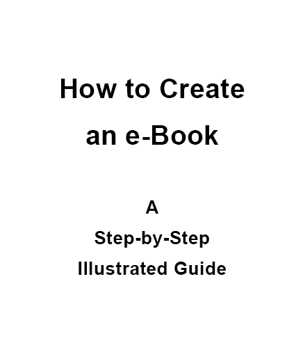 How To Create An EBook